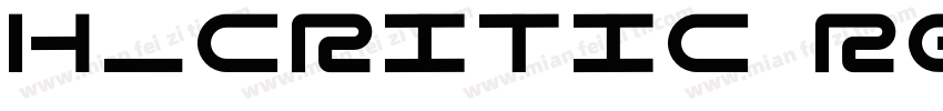 H_CRITIC Regular字体转换
